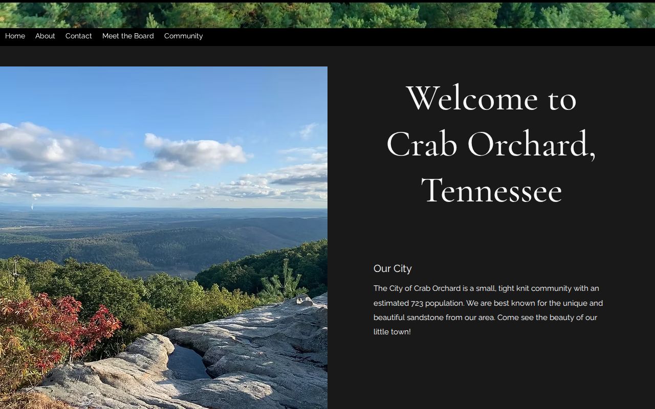 Crab Orchard official city website for Cumberland County municipal records contact