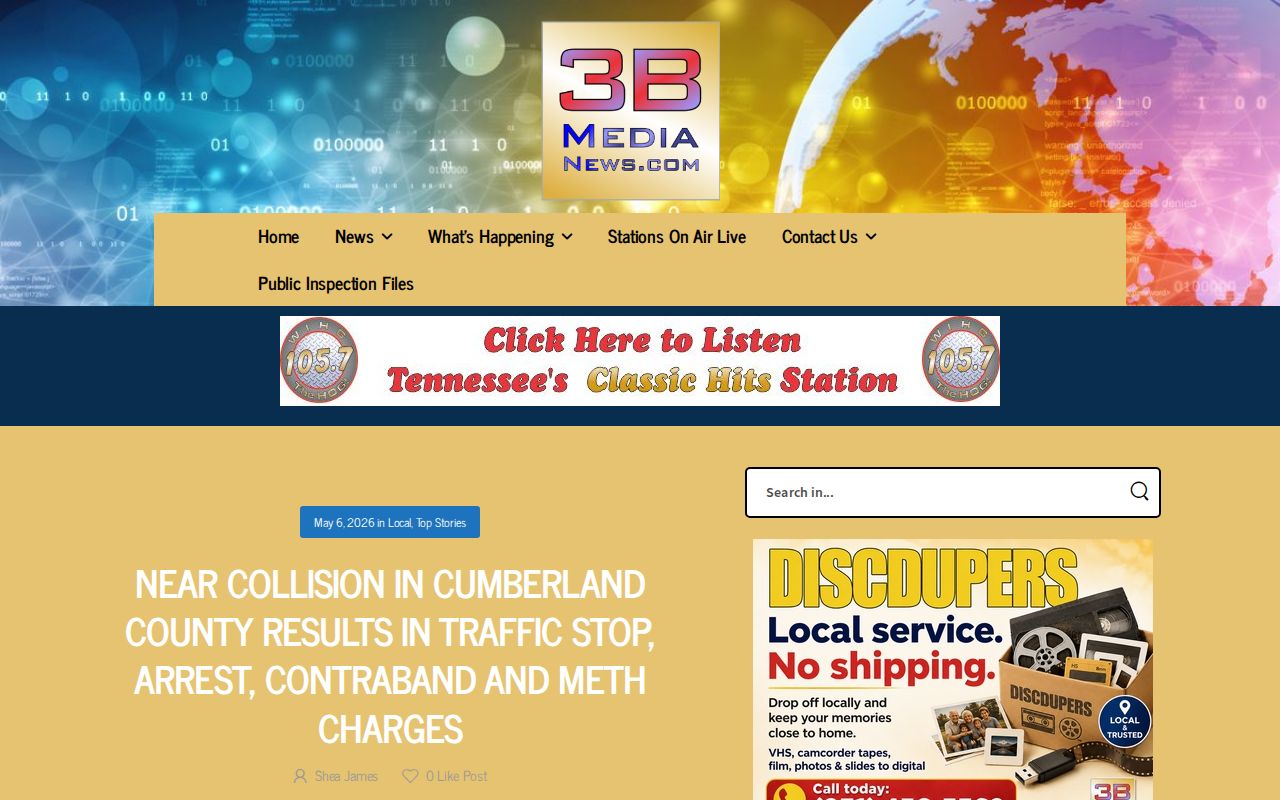 Cumberland County crime news arrest-report context from 3B Media News