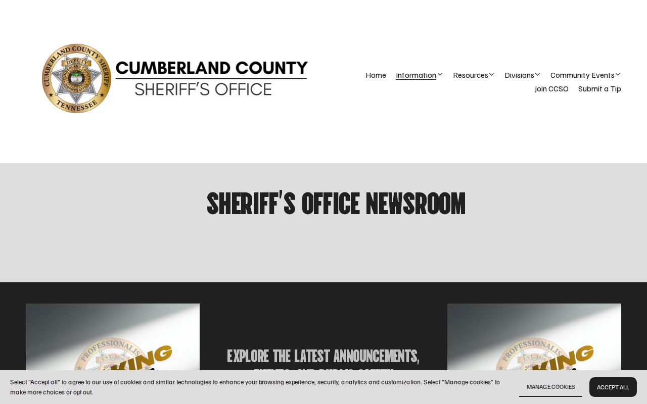 Cumberland County Sheriff’s Office newsroom and wanted-record context